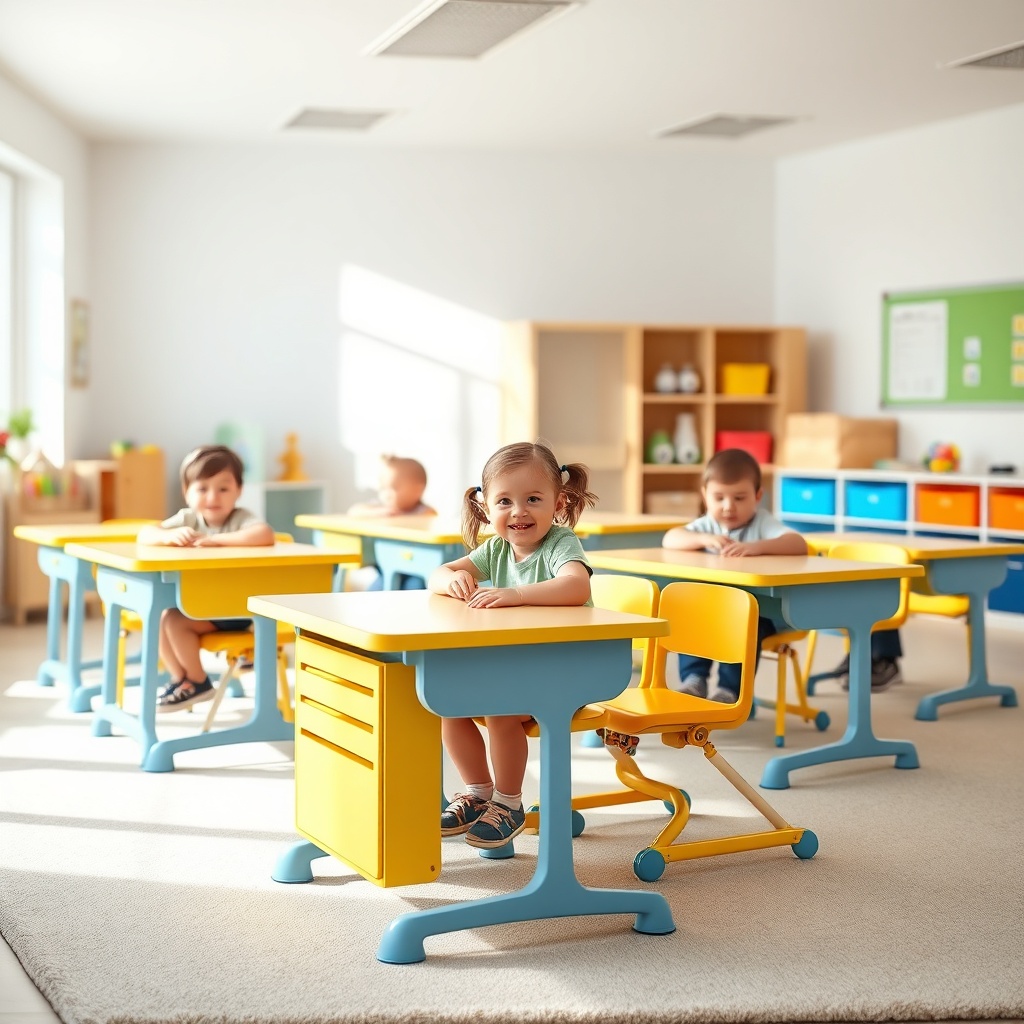 Meilleurs pupitres pour écoles primaires et maternelles : mobilier scolaire coloré, sécurisé et à hauteur réglable, spécialement conçu pour les jeunes enfants de maternelle.