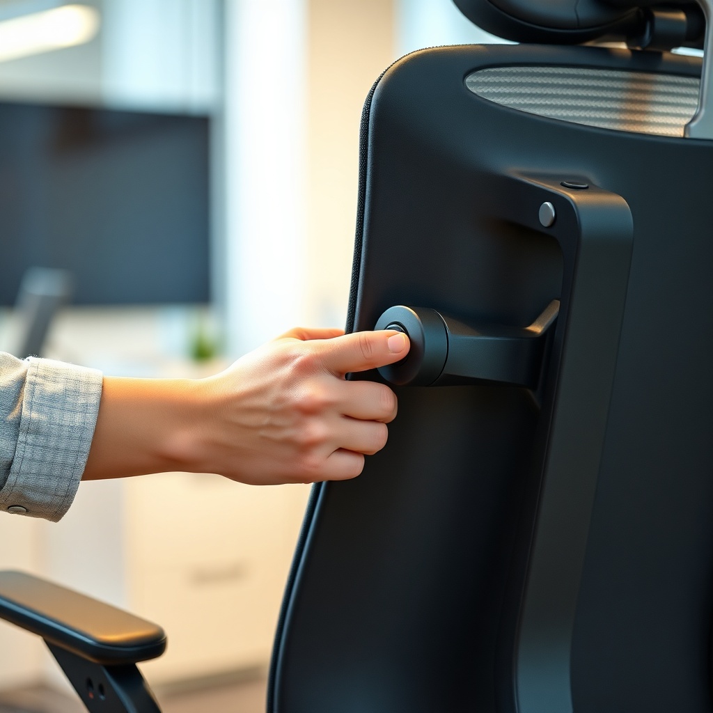 Réglage du soutien lombaire d'une chaise ergonomique pour un ajustement personnalisé selon la morphologie